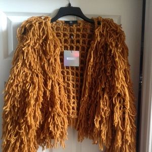 Missguided shaggy oversized knitted crop sweater